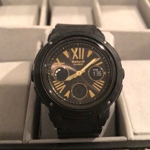 casio baby g black gold